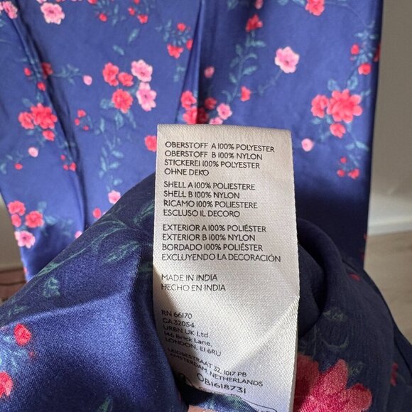 Free People Butterfly Babe Midi Dress NWT Navy Combo Size XL - Picture 15 of 15